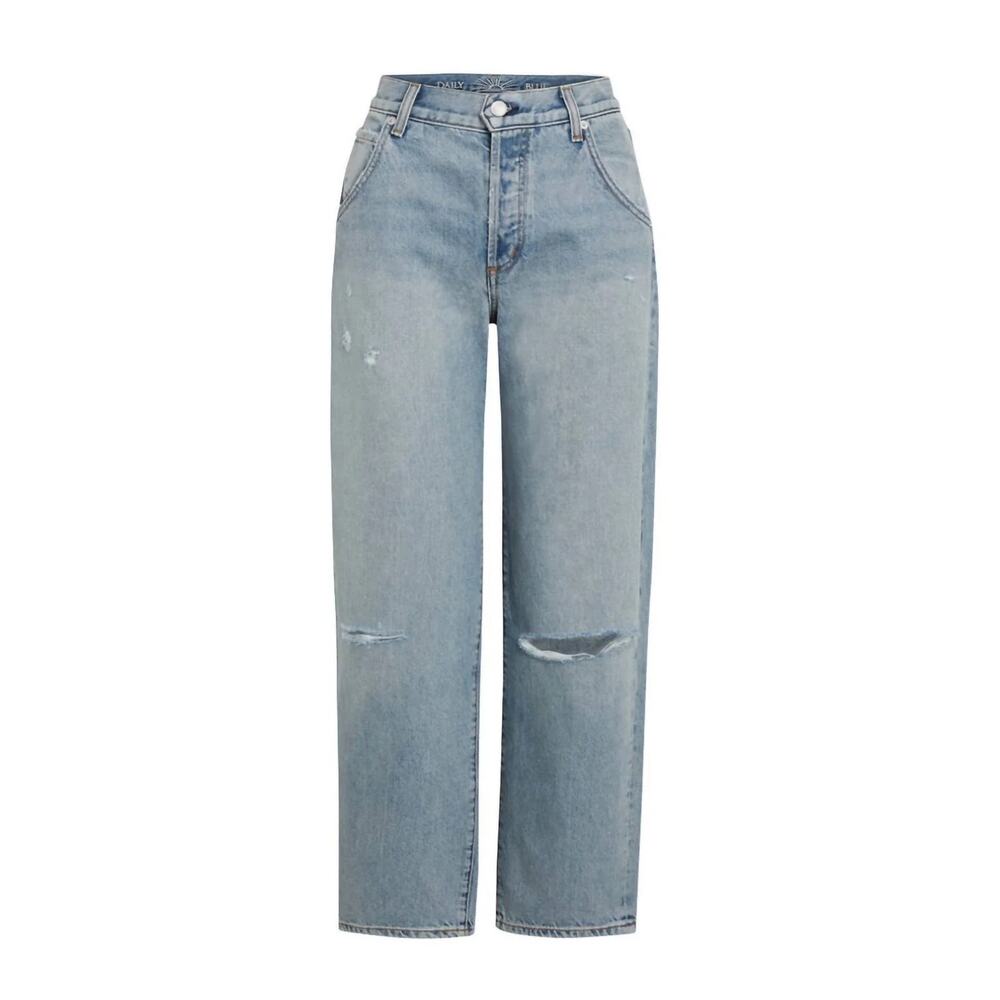 Daily Blue Mantra Wide Leg Distressed Denim Jeans Size 26